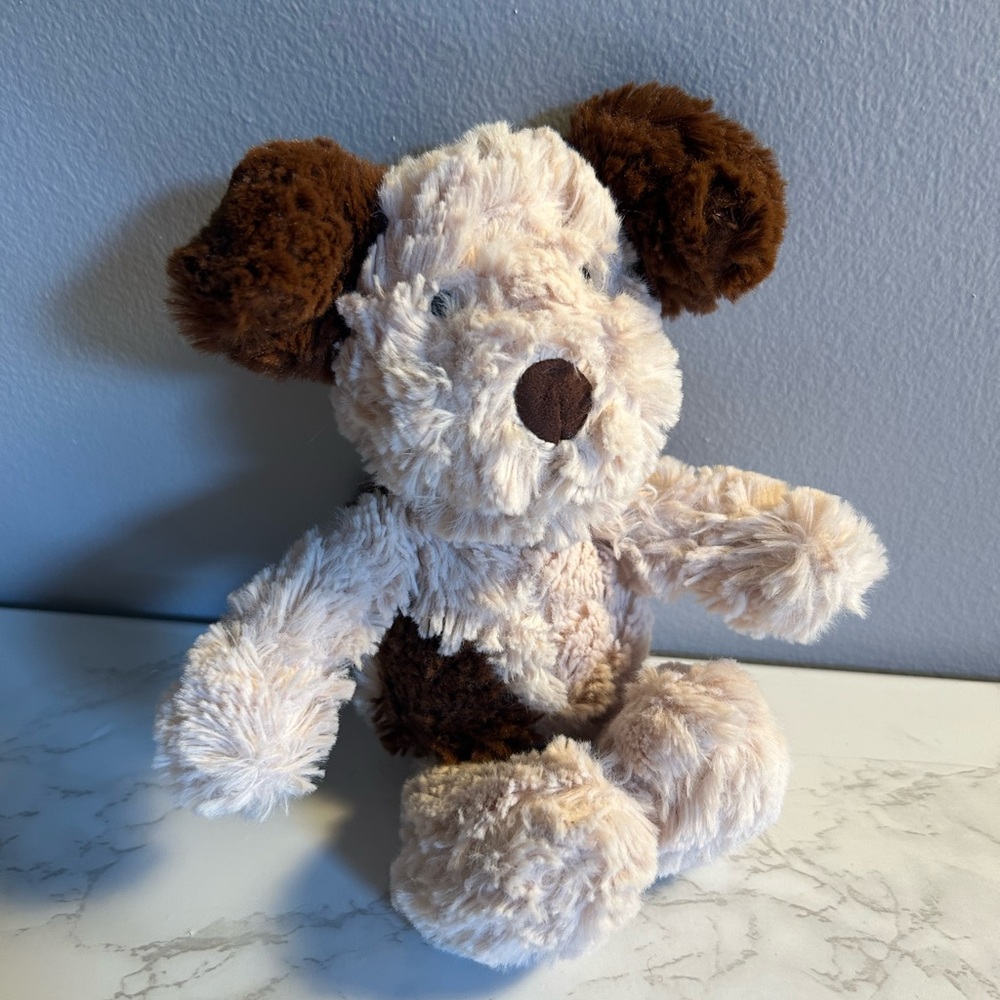 Jellycat Squiggle Puppy Brown Cream Retired Plhsh
